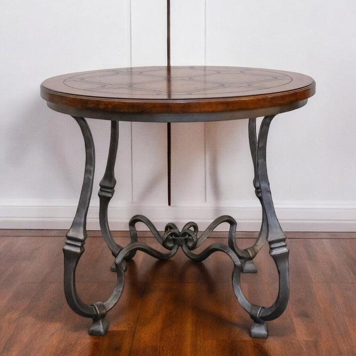 Orig Price $750 - Wood and Iron End Table