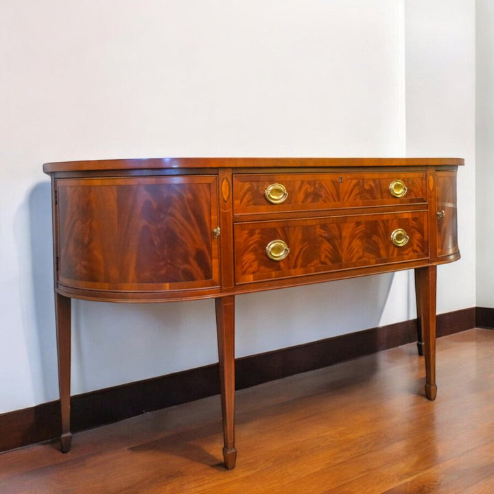 Inlaid Bowfront Sideboard Buffet