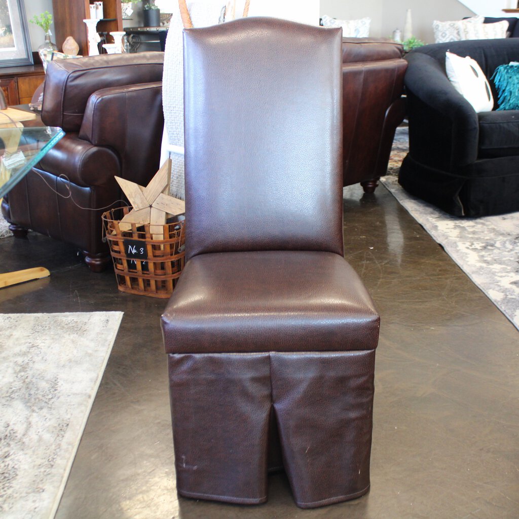 Orig Price $350 - Faux Leather Parsons Chair