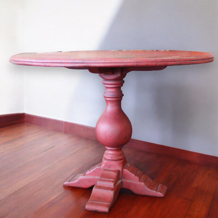 Round Wood End Table