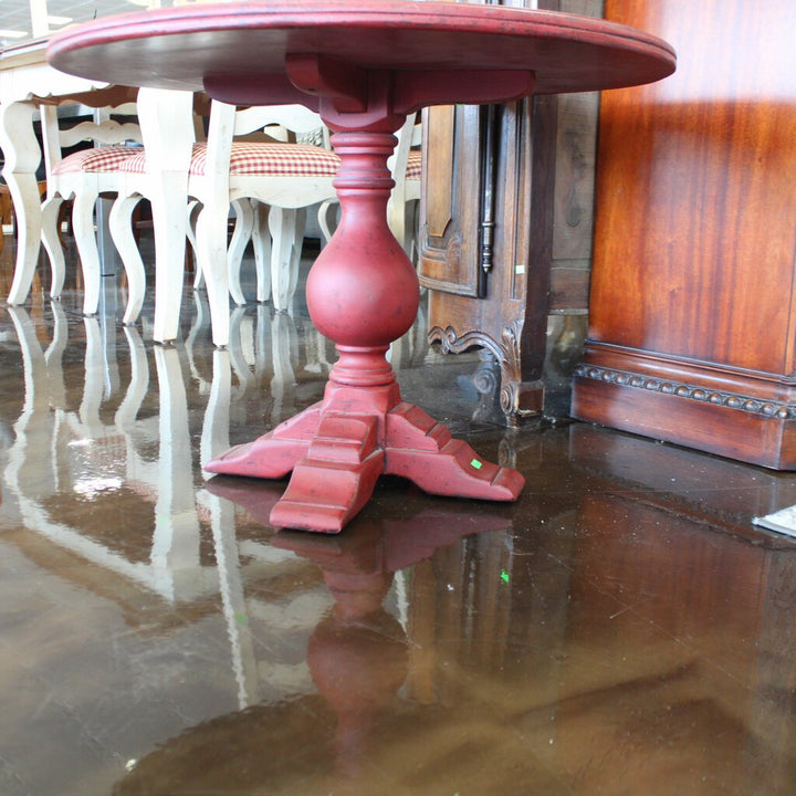 Round Wood End Table