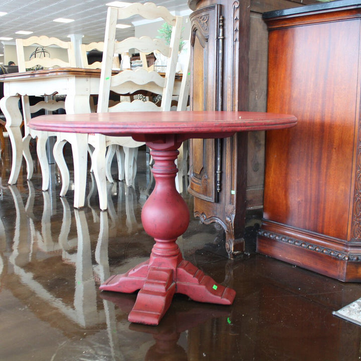 Round Wood End Table