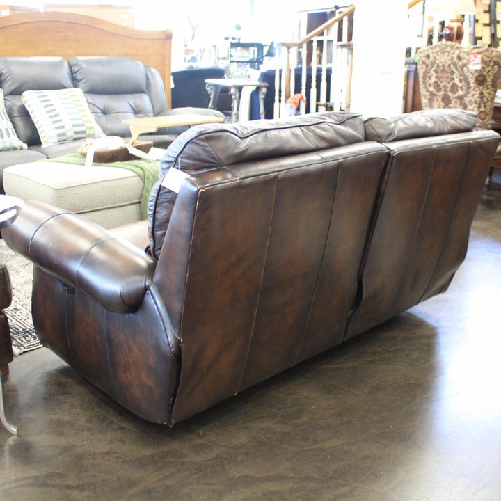 Orig Price $2600 - Leather Manual Reclining Loveseat