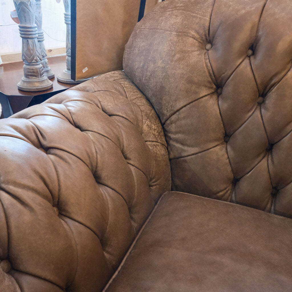 Orig Price $7500 - Tufted Leather Sofa