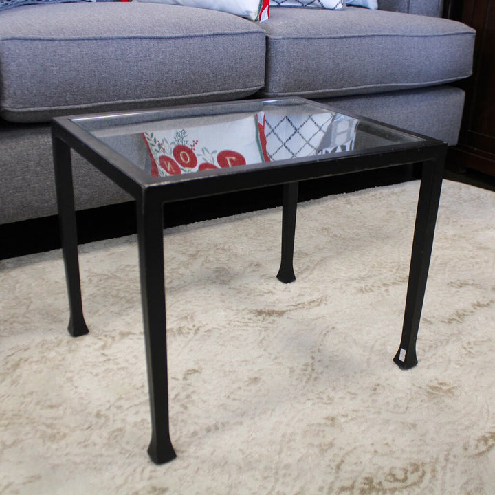 Orig Price $499 - Glass & Metal Nesting Tables