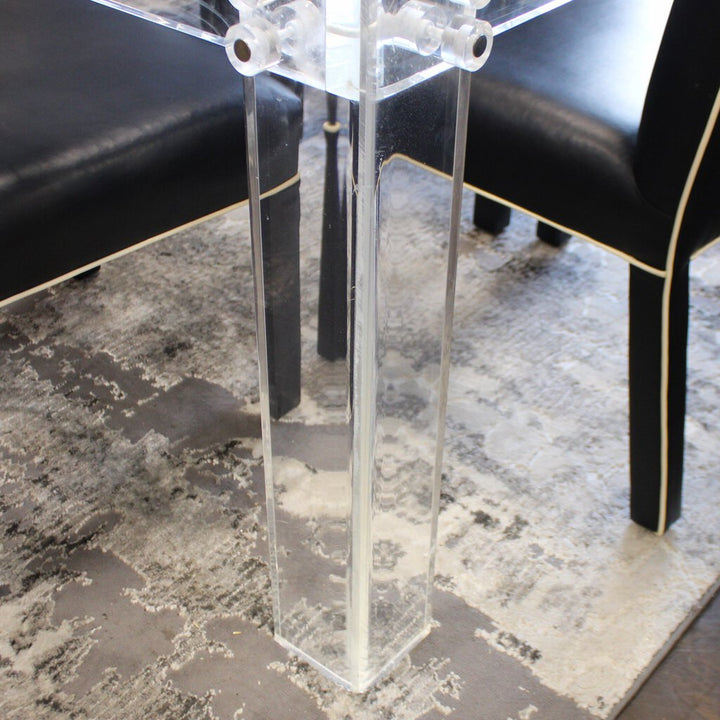 Orig Price 12,000 - Custom Lucite Table w/ Glass Top