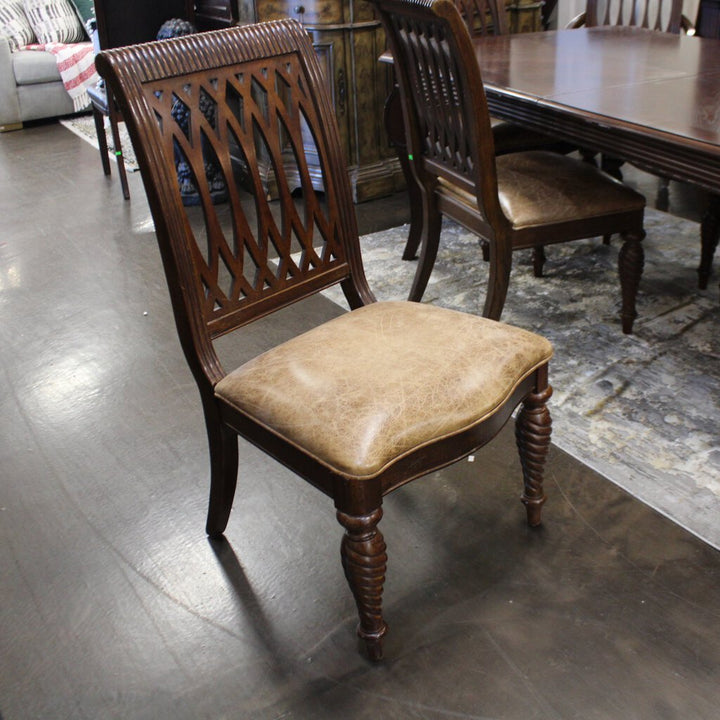 Orig Price $6000 - Dining Table w/ 8 Chairs, 2 leaves, & Pads