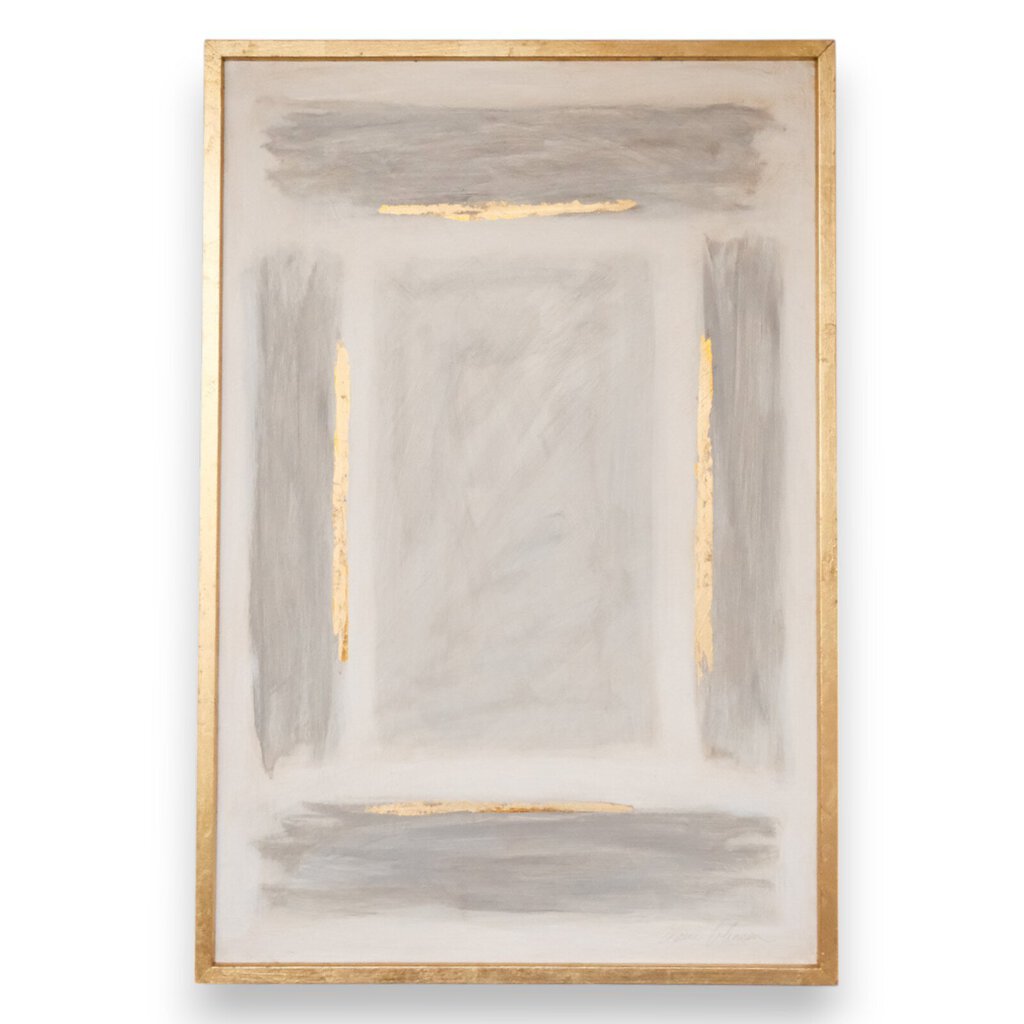 Abstract Gold Glimmer Framed Art