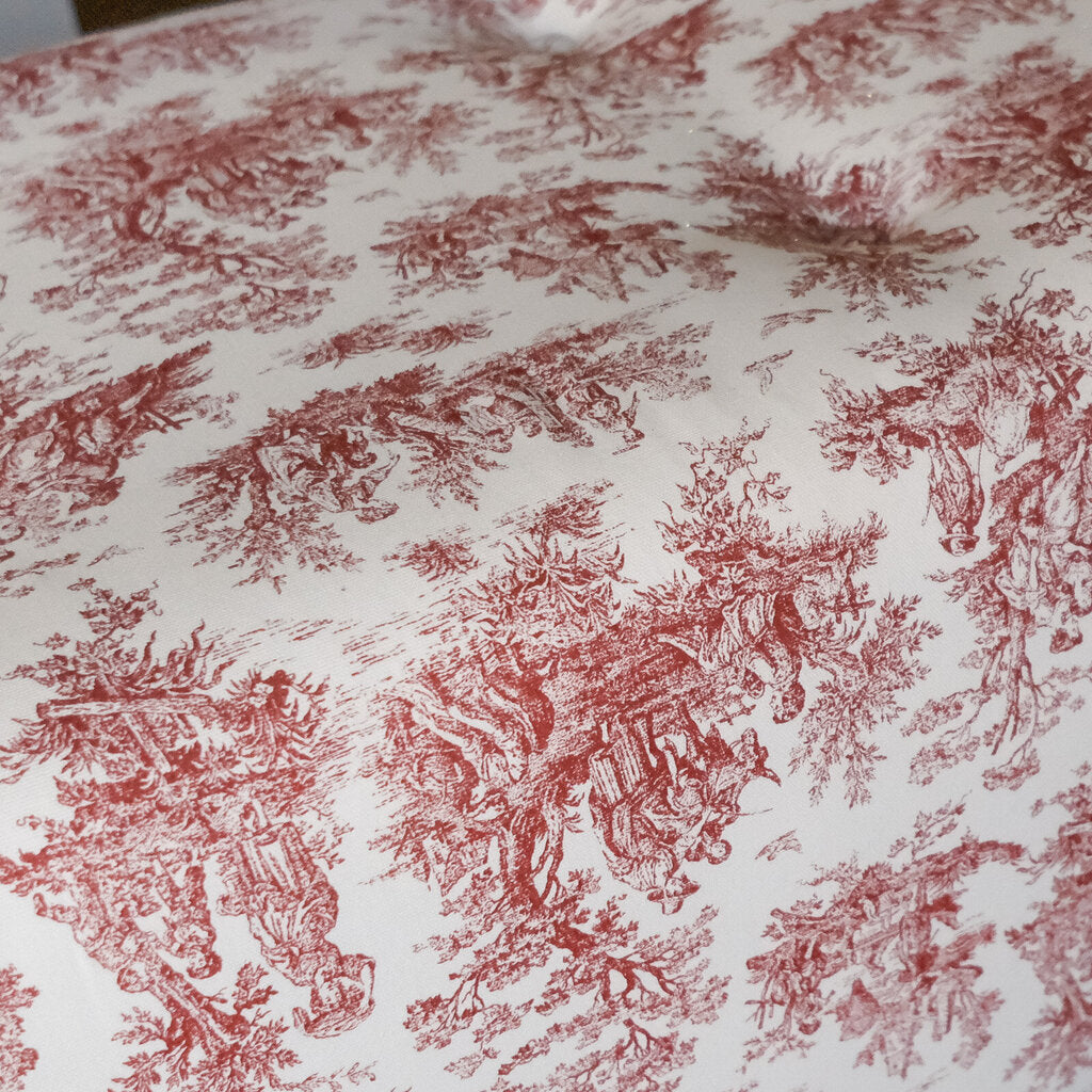 Toile Pattern Ottoman