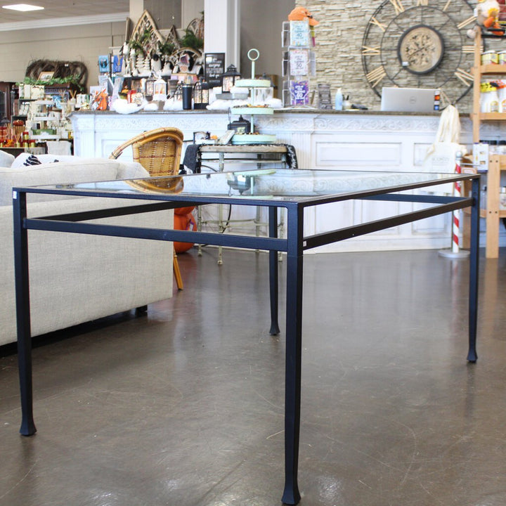 Orig Price $999 - Glass and Iron Table