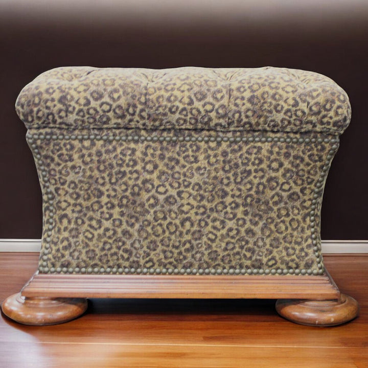 Orig Price $950 - Leopard Print Storage Ottoman