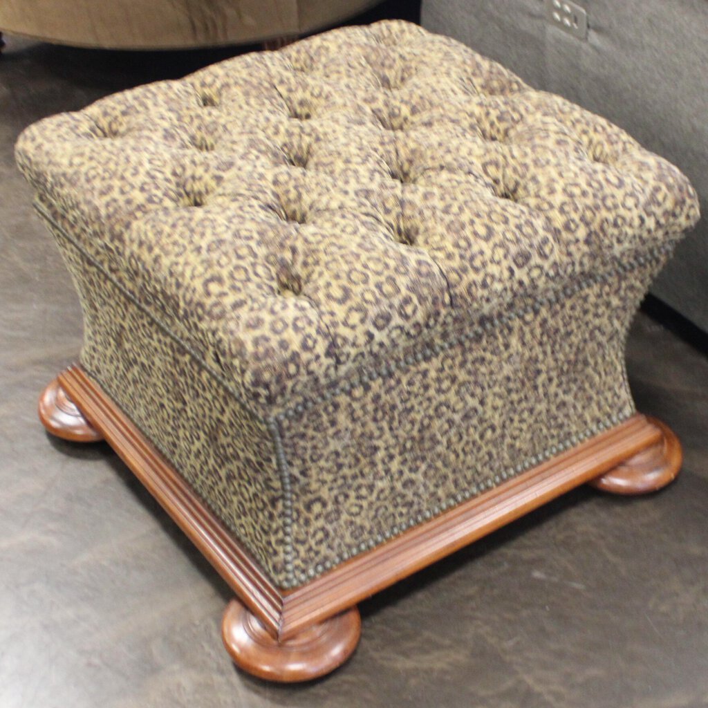 Orig Price $950 - Leopard Print Storage Ottoman