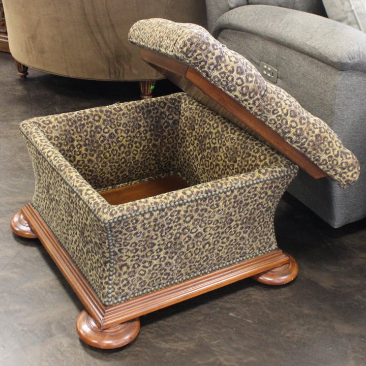 Orig Price $950 - Leopard Print Storage Ottoman