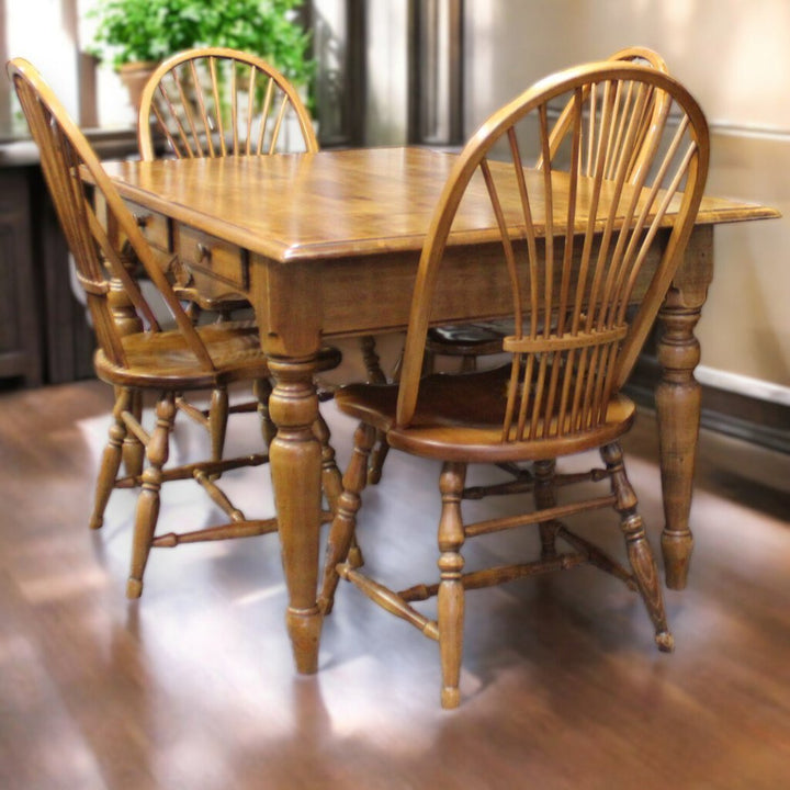 Orig Price $2000 - Dining Table w/ 2 Drawers and 4 Chairs