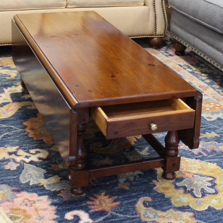 Drop Leaf Cocktail Table w/ Drawer