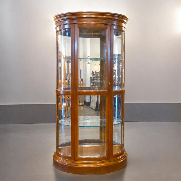 Orig Price $1500 - Demilune Lighted Curio Cabinet