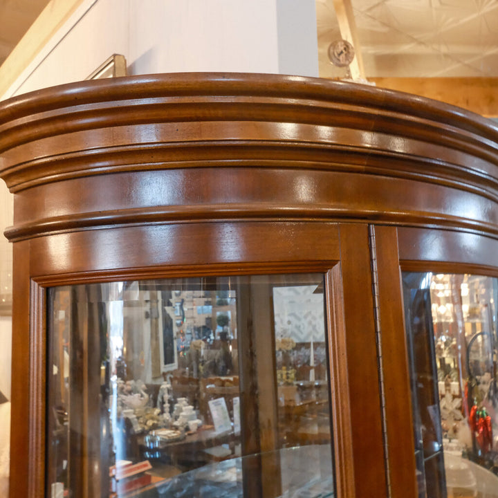 Orig Price $1500 - Demilune Lighted Curio Cabinet