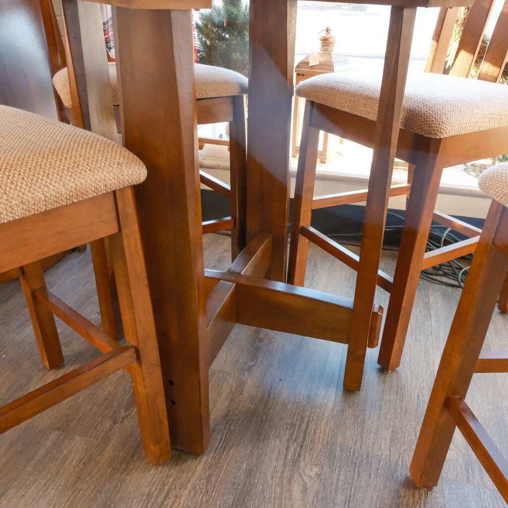 Pub Table with Leaf and 4 Chairs