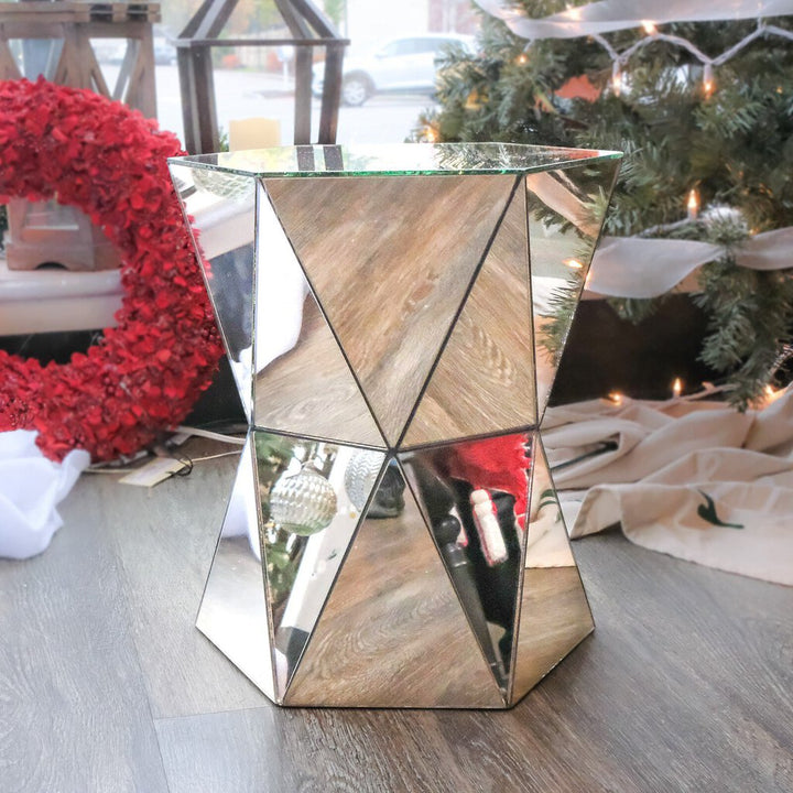 Geometric Mirrored Pedestal