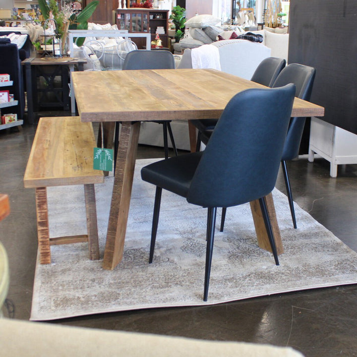 (BRAND NEW) Reclamation Salvaged Wood Dining Table w/ 4 Chairs & Bench