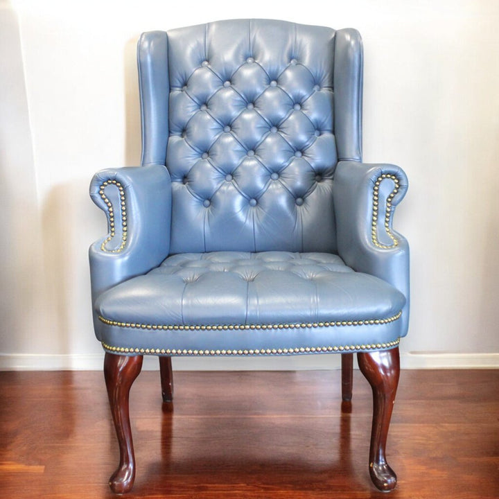 Tufted Wing Back Chair