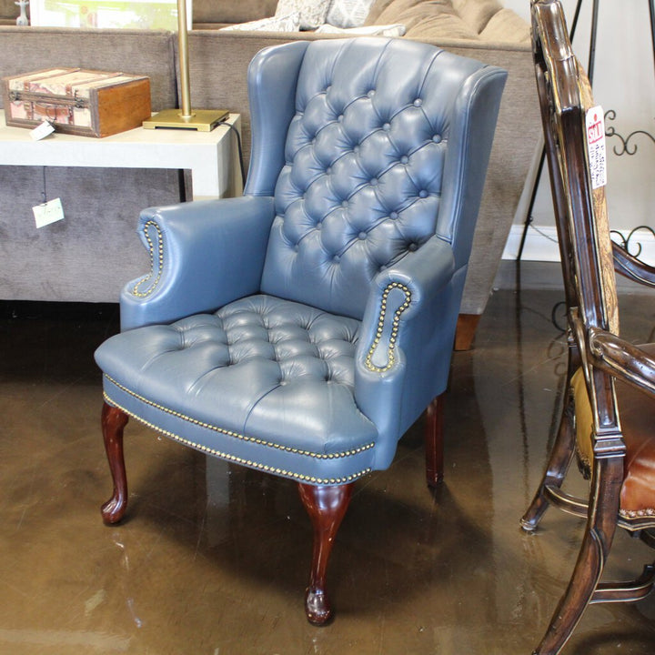 Tufted Wing Back Chair