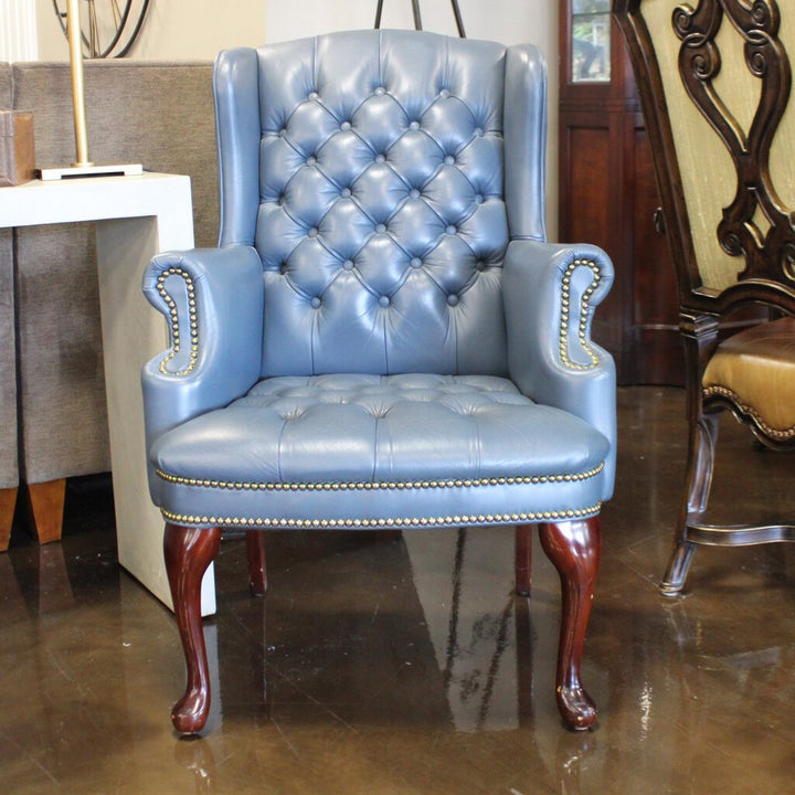 Tufted Wing Back Chair