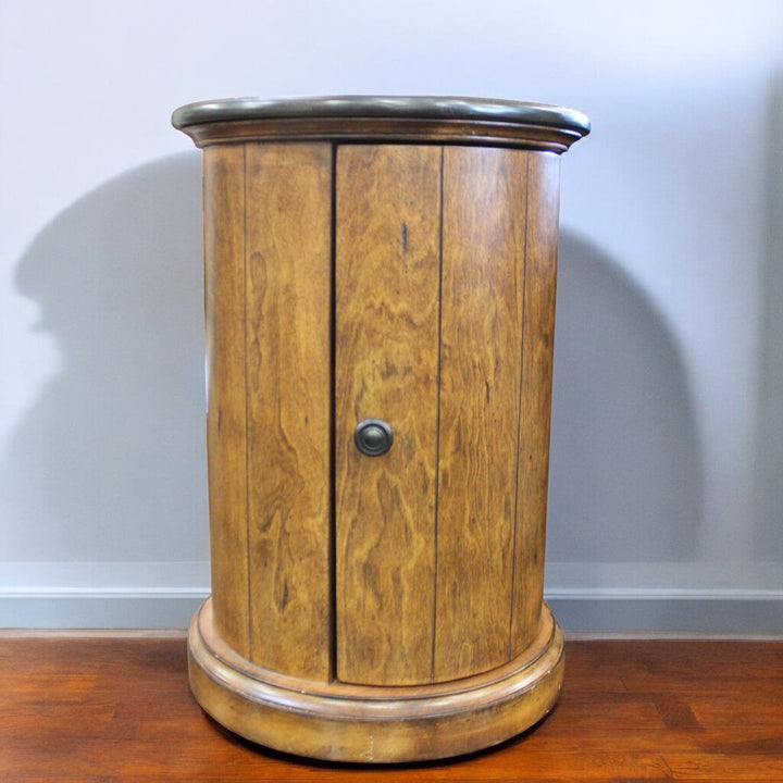 Drum End Table w/ Storage