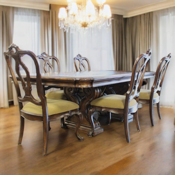 Orig Price $7050 - Dining Set w/ 6 Chairs & 2 Leaves