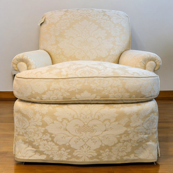 Orig Price $2150 - Custom English Roll Skirted Arm Chair