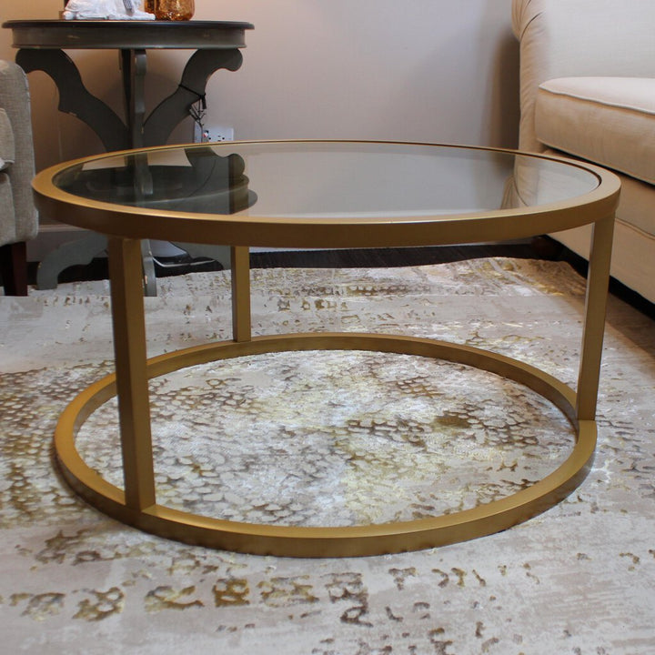 Round Glass Cocktail Table