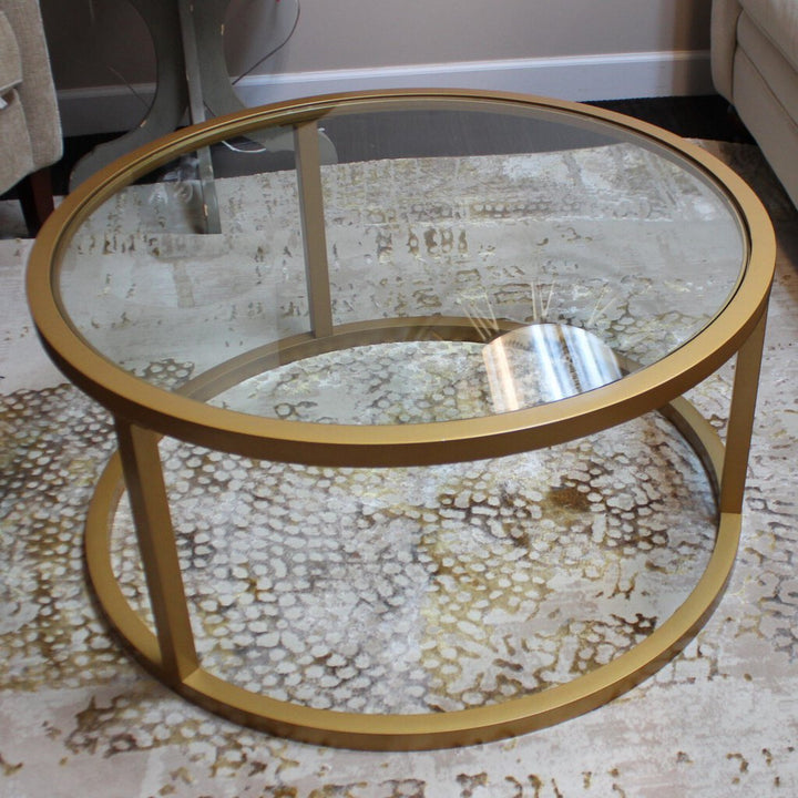 Round Glass Cocktail Table