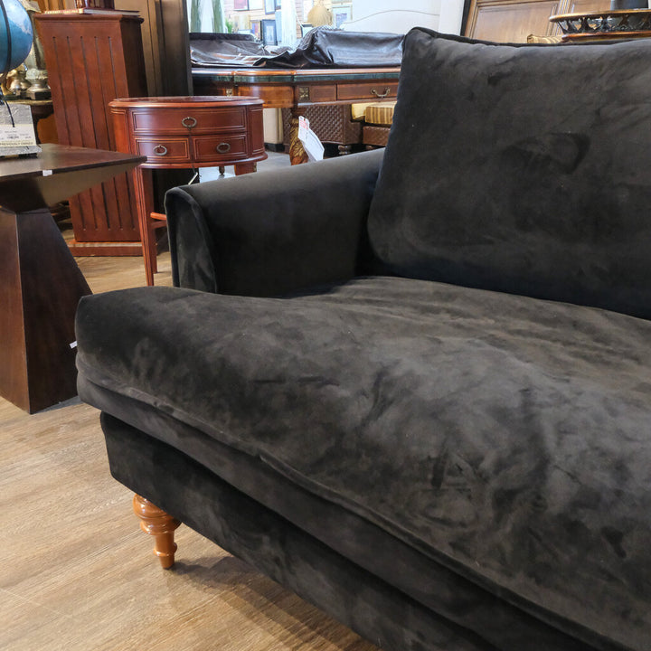 Orig Price $1950 - Black Velvet Oversize Chair