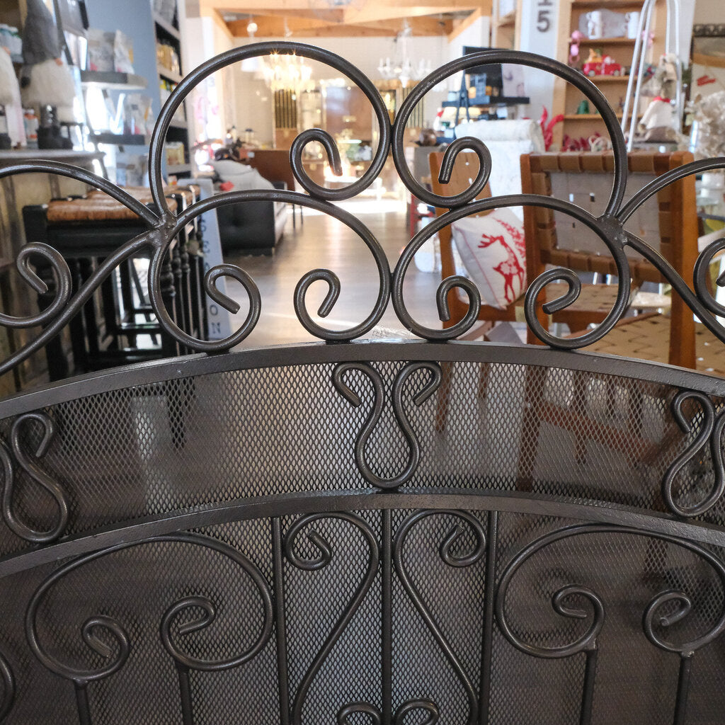 Orig Price $499 - Iron Scroll Fireplace Screen