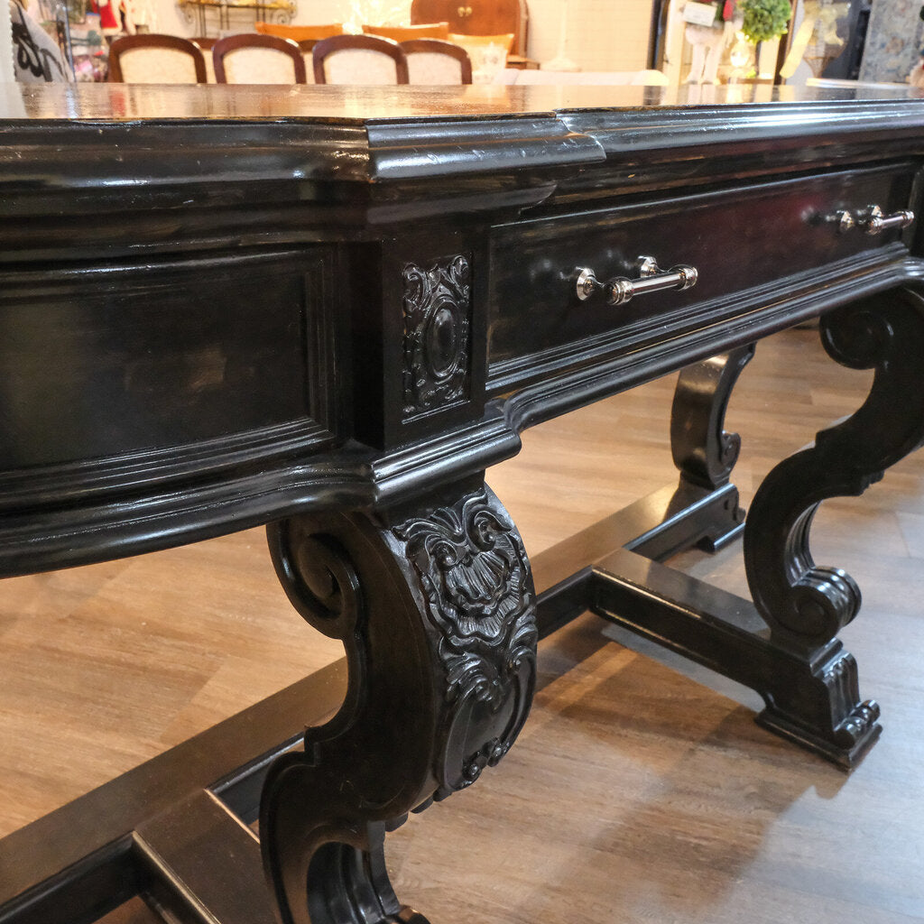 Orig Price $2500 - Custom Painted Console Table