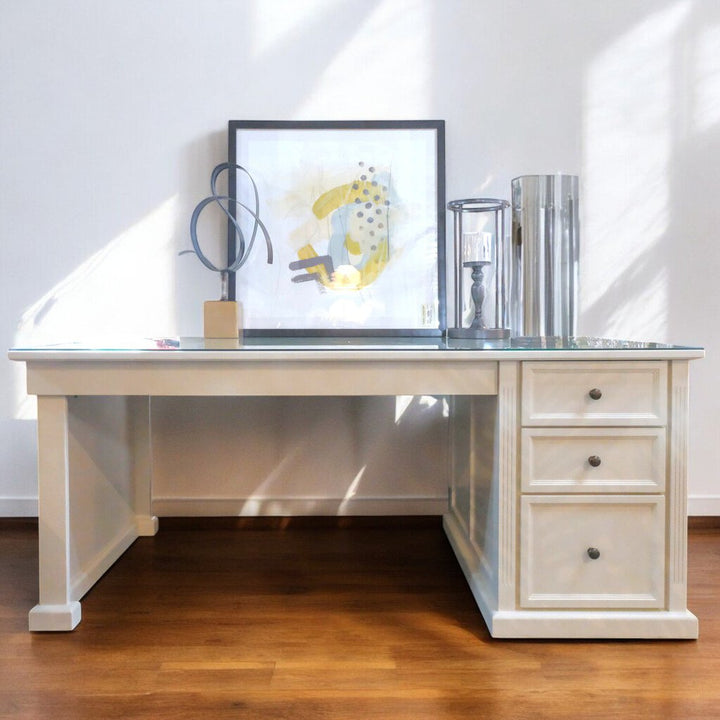 Orig Price $2298 - Desk with Protective Glass Top