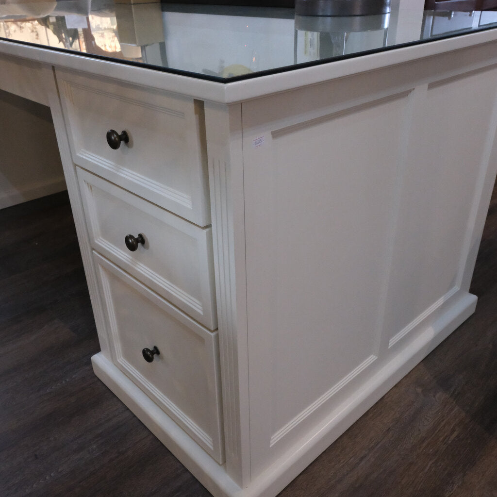 Orig Price $2298 - Desk with Protective Glass Top