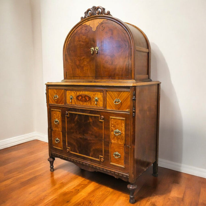 Vintage Victorian Dresser with Dome Hutch