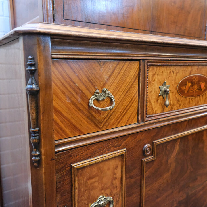 Vintage Victorian Dresser with Dome Hutch