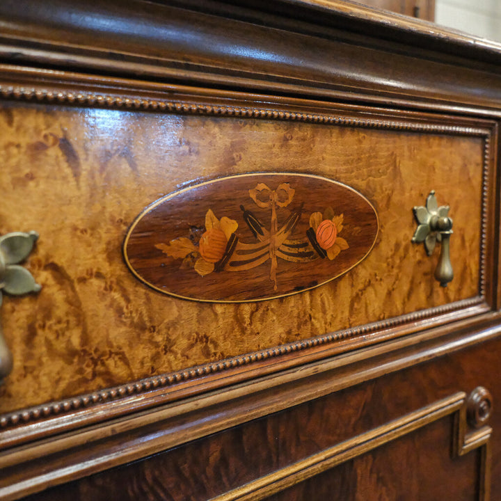 Vintage Victorian Dresser with Dome Hutch