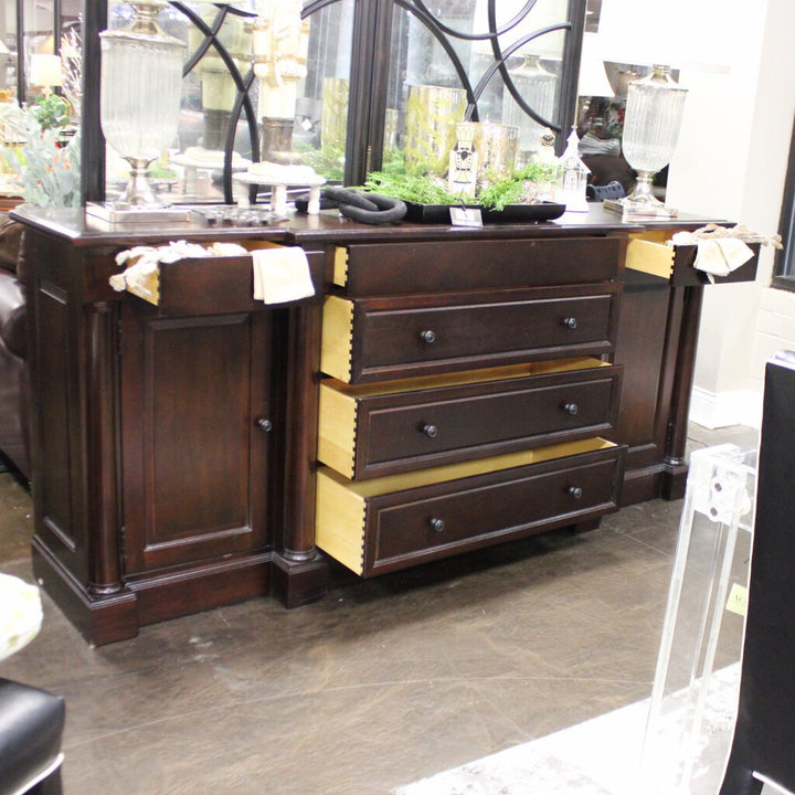 Orig Price $2500 - 2 Cabinet Sideboard w/ 6 Drawers