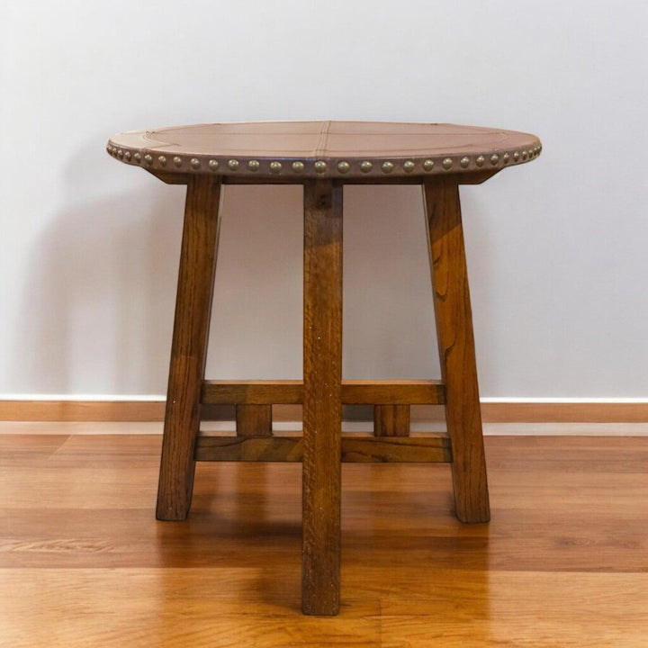 Leather Top Occasional Table