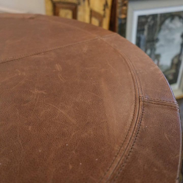 Leather Top Occasional Table