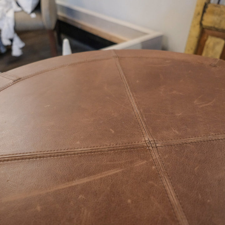 Leather Top Occasional Table