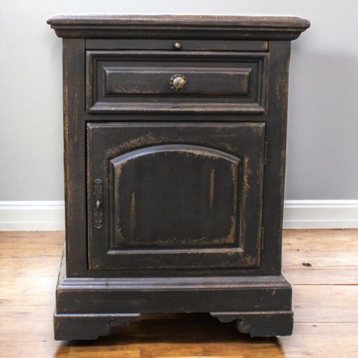 Orig Price $1300 - Distressed Night Stand w/ Pull Out