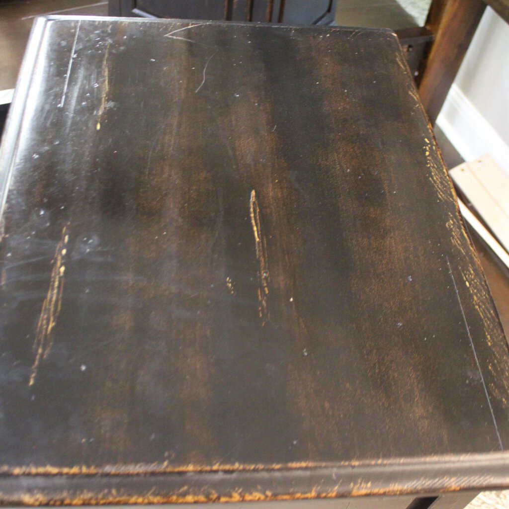 Orig Price $1300 - Distressed 3 Drawer Night Stand w/ Pull Out