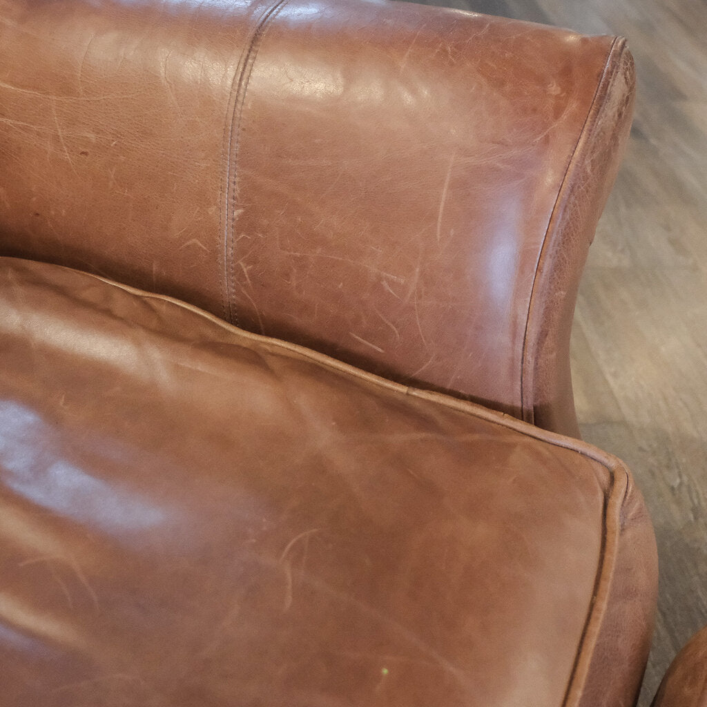 Orig Price $1178 - Leather Chair with Ottoman