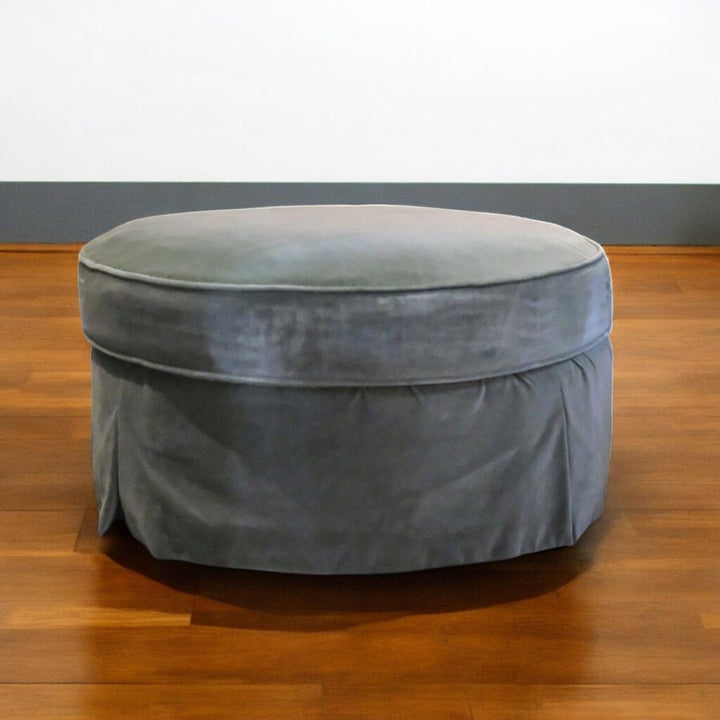 Orig Price $800 - Round Velour Ottoman