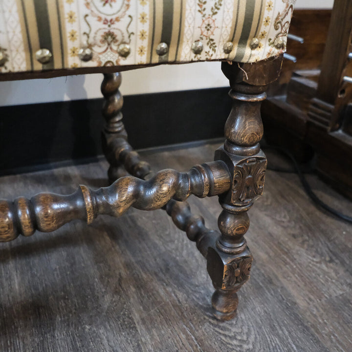 Late 19th Century Hand Carved Victorian Throne Chair