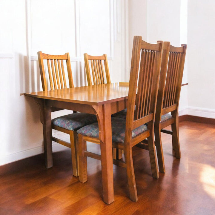 Misson Style Dining Table with 4 Chairs